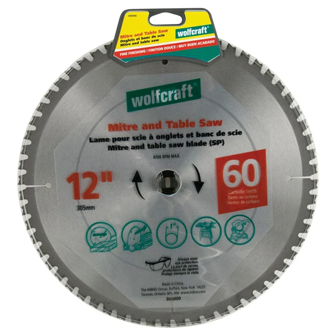 Wolfcraft Mitre And Table Saw Blade - Carbide - 4700-RPM - 12-in Dia 3 Wolfcraft Mitre And Table Saw Blade - Carbide - 4700-RPM - 12-in Dia