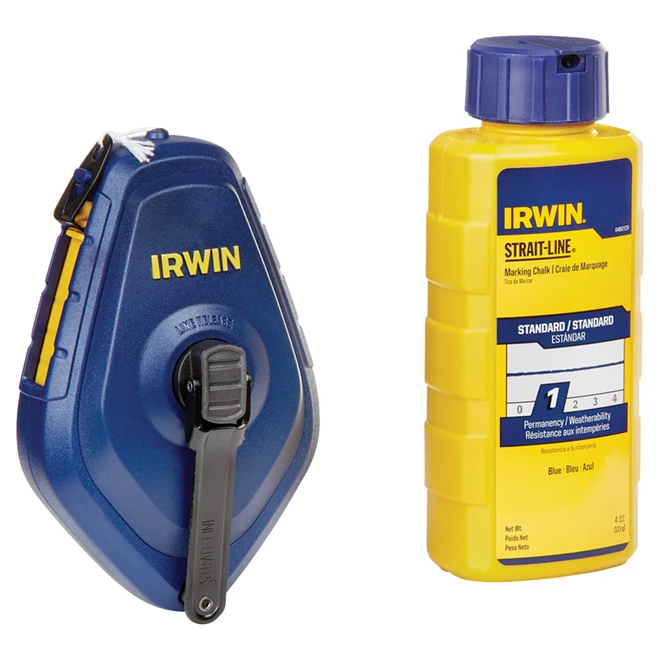 Irwin "Speed-Line(TM)" Reel And Chalk Combo- 100' - Blue 3 Irwin "Speed-Line(TM)" Reel And Chalk Combo- 100' - Blue