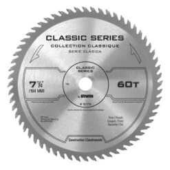 IRWIN Classic Series 7 1/4-in 60-Tooth Trim/Finish Circular Saw Blade