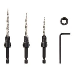 Irwin Right Handed Tapered Counterink Bit Set - 4-Pieces - High-Speed Steel