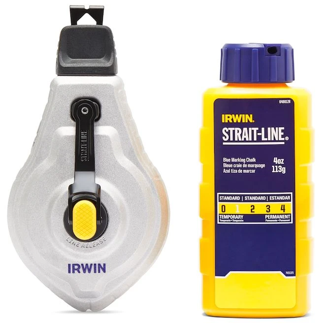 Irwin STRAIT-LINE MACH 6 Aluminum Chalk Reel W/ Blue Chalk - 100 Ft 3 Irwin STRAIT-LINE MACH 6 Aluminum Chalk Reel W/ Blue Chalk - 100 Ft
