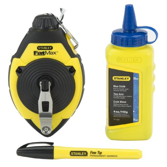 Stanley FatMax Chalk Line Reel And Chalk Set 3 Stanley FatMax Chalk Line Reel And Chalk Set