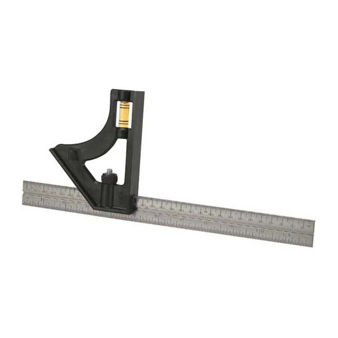Johnson Structo-Cast Combination Square - Steel And ABS Plastic - 12-in 3 Johnson Structo-Cast Combination Square - Steel And ABS Plastic - 12-in
