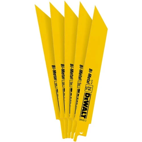 DeWALT Metal Cutting Reciprocating Saw Blades - 6-in L - 24 TPI - Bi-Metal - 5 Per Pack 3 DeWALT Metal Cutting Reciprocating Saw Blades - 6-in L - 24 TPI - Bi-Metal - 5 Per Pack