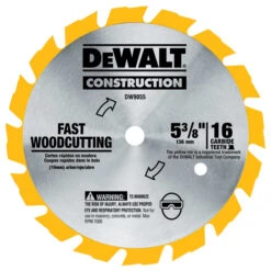 DEWALT 5-3/8-in 16 Teeth Carbide Circular Saw Blade - Individual