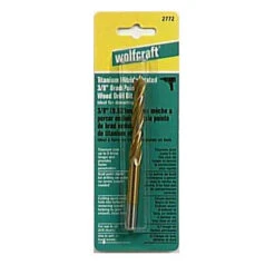 Wolfcraft Wood Drill Bit - 3/8-in Dia - Brad Point Tip - Round Shank - Titanium