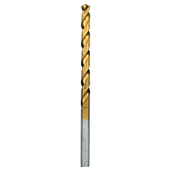 Bosch Titanium-Coated Drill Bit - 15/64-in Dia X 3 7/8-in L - 3-Flat Shank - Double Flute 3 Bosch Titanium-Coated Drill Bit - 15/64-in Dia X 3 7/8-in L - 3-Flat Shank - Double Flute