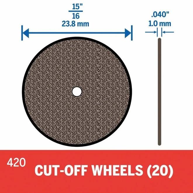 Dremel 15/16-in Thick Heavy-Duty Cut-Off Wheel (20-Pack) 3 Dremel 15/16-in Thick Heavy-Duty Cut-Off Wheel (20-Pack)