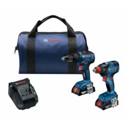 Bosch 2-Tool 18-Volt Cordless Brushless Power Tool Combo Kit With Soft Case