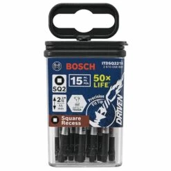 Bosch 15-Piece 2-inch #2 Square Tipped Impact Screwdriver Bit Set - Steel - Hex Shank 5 Bosch 15-Piece 2-inch #2 Square Tipped Impact Screwdriver Bit Set - Steel - Hex Shank -Craftbosch Shop 19836550ba L