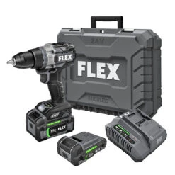 Flex Turbo 24-V VSR Cordless Drill - 1/2-in - Charger, Case And 2 Batteries Included