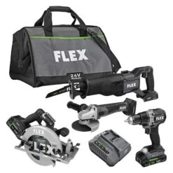 Flex 24-V Cordless 4-Tool Set - Includes Soft-Bag, Charger And 2 Batteries -Craftbosch Shop 32165095 L