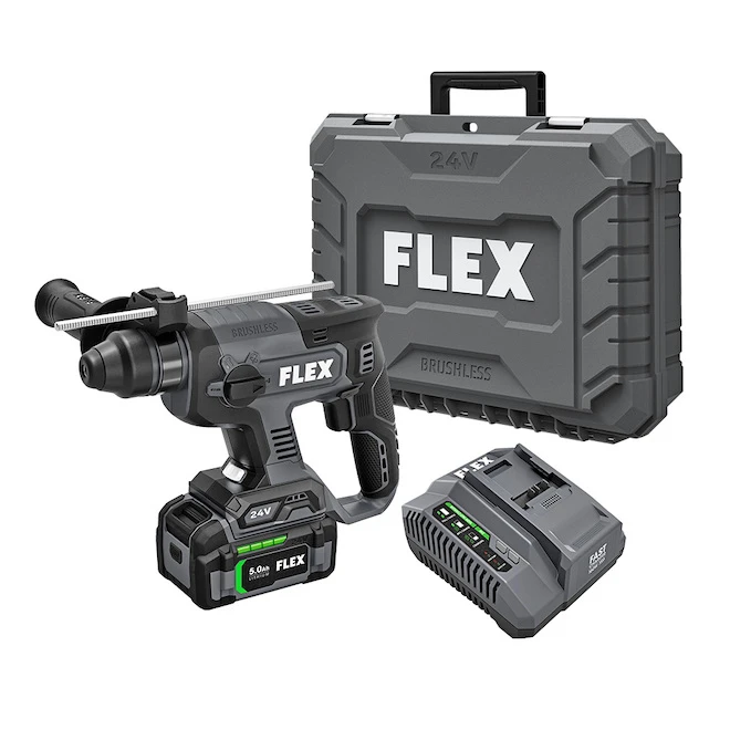 Flex 24-V SDS-Plus Variable Speed Rotary Hammer Set - Cordless - Brushless Motor 3 Flex 24-V SDS-Plus Variable Speed Rotary Hammer Set - Cordless - Brushless Motor
