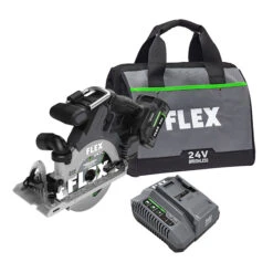 Flex 24-V Cordless Circular Saw Set - Charger, Battery And Bag Included - Brushless Motor - 6 1/2-in -Craftbosch Shop 32165104 L
