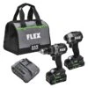 Flex 24-V Cordless 1/2-in Hammer Drill And 1/4-in Impact Driver - Includes Charger, Bag And 2 Batteries 1 Flex 24-V Cordless 1/2-in Hammer Drill And 1/4-in Impact Driver - Includes Charger, Bag And 2 Batteries -Craftbosch Shop 32165109 L