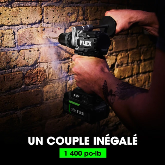 Flex 24-V Cordless 1/2-in Hammer Drill And 1/4-in Impact Driver - Includes Charger, Bag And 2 Batteries 5 Flex 24-V Cordless 1/2-in Hammer Drill And 1/4-in Impact Driver - Includes Charger, Bag And 2 Batteries - Image 3