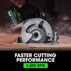 FLEX 24 V 7 1/4-in Cordless Brushless Circular Saw Set (Includes Charger, Stacked Lithium Battery And Tool) -Craftbosch Shop 32165218ea L