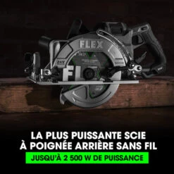 FLEX 24 V 7 1/4-in Cordless Brushless Rear-Handle Circular Saw Set (Includes Charger, Stacked Lithium Battery And Tool) -Craftbosch Shop 32165219ba L