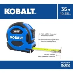 Kobalt 35-ft Blue Self-Locking Measuring Tape 9 Kobalt 35-ft Blue Self-Locking Measuring Tape -Craftbosch Shop 32435014ea L