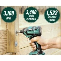 Metabo HPT 18 V 1/4-in Variable Speed Brushless Cordless Impact Driver (2-Batteries) -Craftbosch Shop 330959573 AlternateImage4 l