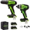 Greenworks 24 V Variable Speed Brushless Cordless Impact Driver And Drill/Driver (2-Batteries Included) -Craftbosch Shop 330968704 MainImage 001 l