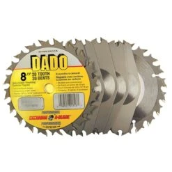 Exchange-A-Blade 8-in 20-Tooth Dry Cut Only Standard Tooth Carbide Dado Circular Saw Blade Set - 7-Pack
