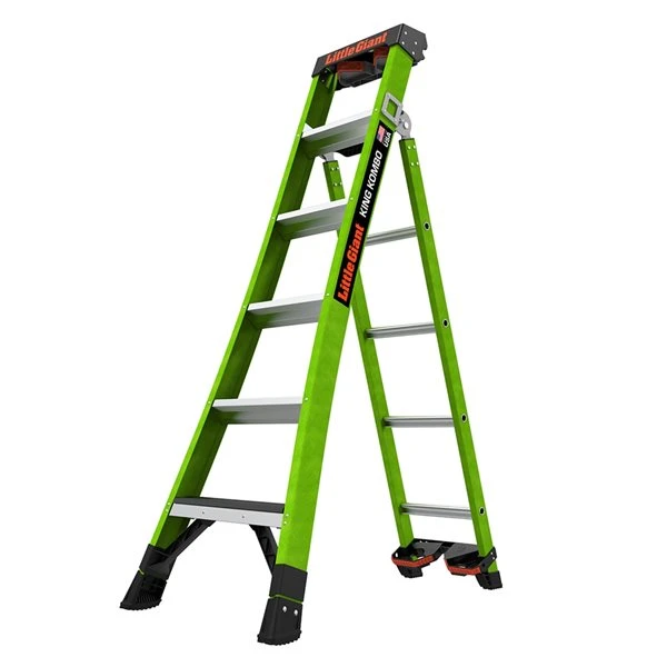Little Giant Ladder Systems King Kombo Industrial M6 6-ft Fibreglass 3-in-1 Combination Ladder 5 Little Giant Ladder Systems King Kombo Industrial M6 6-ft Fibreglass 3-in-1 Combination Ladder - Image 3