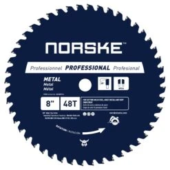 Norske 8-in 48-Tooth Dry Cut Only Tungsten Carbide-Tipped Steel Circular Saw Blade