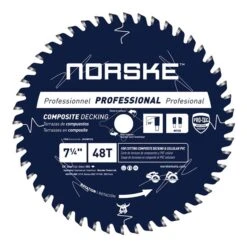 Norske 7 1/4-in 48-Tooth Tungsten Carbide-Tipped Steel Circular Saw Blade For Dry Cut Only