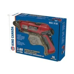 King Canada Performance Plus 3.6 A, 3.6 V Lithium Ion Cordless Screwdriver Kit With Charger -Craftbosch Shop 332001604 AlternateImage3 l