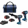 Bosch Connected-Ready Core 18V Lithium Ion Brushless 2-Tool Combo Kit (2 Batteries And 1 Charger Included)