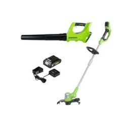 Greenworks 24V String Trimmer And Blower Combo Pack 2Ah Battery And Charger Included