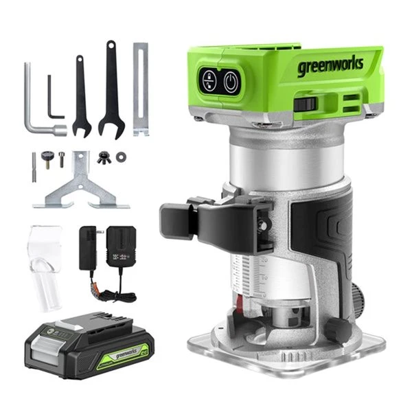Greenworks 24V Cordless Brushless Compact Router, 2Ah Battery & Charger Included 3 Greenworks 24V Cordless Brushless Compact Router, 2Ah Battery & Charger Included