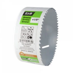 EXCHANGE-A-BLADE EAB Industrial Bi-Metal Hole Saw - 4 1/8-in Dia - 4 To 6-TPI - 1 5/8-in Cutting Depth - White