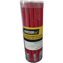 Johnson Oversized Carpenter Pencil - Black Lead - 30 Pack