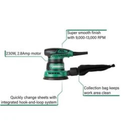Metabo HPT 5" Variable Speed Random Orbit Finishing Sander -Craftbosch Shop 37815245ea L