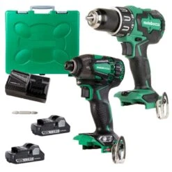 Metabo HPT 2-Tool 18V Li-Ion Brushless Power Tool Combo Kit With Hard Case (Charger And 2 Batteries Included) -Craftbosch Shop 37815258 L