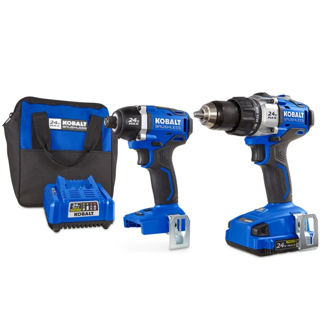 Kobalt 24-V Max Cordless Tools Combo - Drill-Driver And Impact Driver - Brushless Motor With Battery And Charger 4 Kobalt 24-V Max Cordless Tools Combo - Drill-Driver And Impact Driver - Brushless Motor With Battery And Charger - Image 2