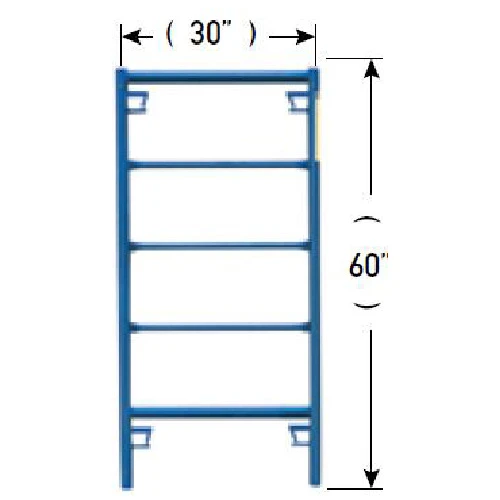 Metaltech Scaffolding - End Frame - Steel - 60-in H X 30-in W - Portable 3 Metaltech Scaffolding - End Frame - Steel - 60-in H X 30-in W - Portable