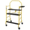 Metaltech JobSite Portative And Adjustable Mini Scaffold - Yellow - Steel - 900-lb Load Capacity - 5-ft -Craftbosch Shop 49285038 L