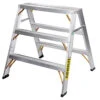 Featherlite Sawhorse Stepladder - Foldable - 3 Step - Aluminum - 3-ft H -Craftbosch Shop 54515045 L