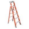 Louisville Cross Stepladder - Fibreglass - 6-ft H - Orange