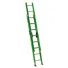 Louisville Ladder 16 Ft Fiberglass Extension Ladder, Load Capacity 225 Lbs. Type II Duty Rating -Craftbosch Shop 54515062 L