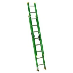 Louisville Ladder 16 Ft Fiberglass Extension Ladder, Load Capacity 225 Lbs. Type II Duty Rating