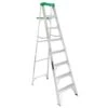 Louisville Ladder 8 Ft Aluminum Step Ladder With Pail Tray, Load Capacity 225 Lbs. Type II Duty Rating -Craftbosch Shop 54515065 L