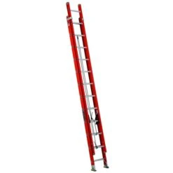Louisville Ladder 24 Ft Fiberglass Extension Ladder, Load Capacity 225 Lbs. Type II Duty Rating