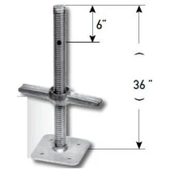 MetalTech Screw Jack - 36-in L - Galvanized Steel