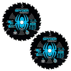 Spyder Tarantula Framing 7.25-in 24-Tooth Tungsten Carbide Steel Circular Saw Blade 2-Pack -Craftbosch Shop 65165028 L