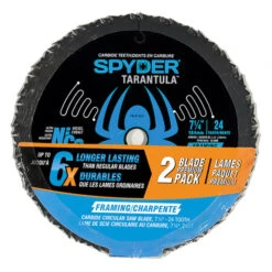 Spyder Tarantula Framing 7.25-in 24-Tooth Tungsten Carbide Steel Circular Saw Blade 2-Pack -Craftbosch Shop 65165028b L