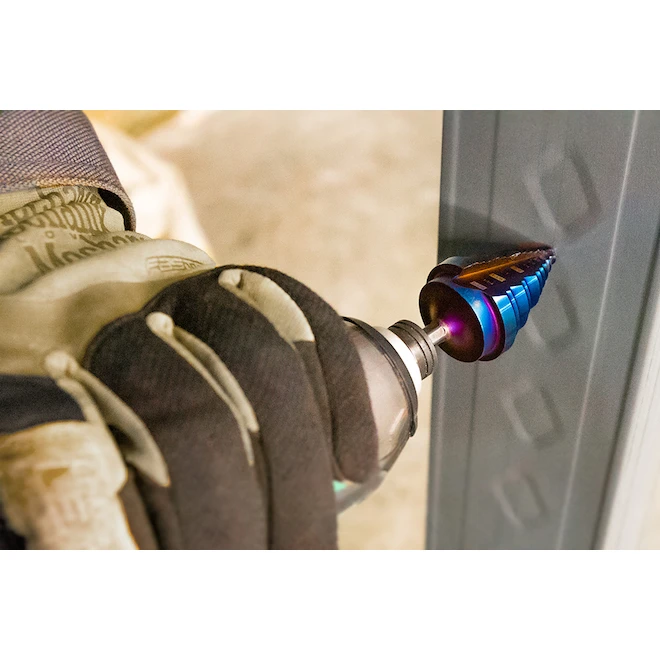 Spyder Stinger HSS 9-Step Drill Bit - 1/4 To 3/4-in - Mach-Blue Armor Plating 4 Spyder Stinger HSS 9-Step Drill Bit - 1/4 To 3/4-in - Mach-Blue Armor Plating - Image 2